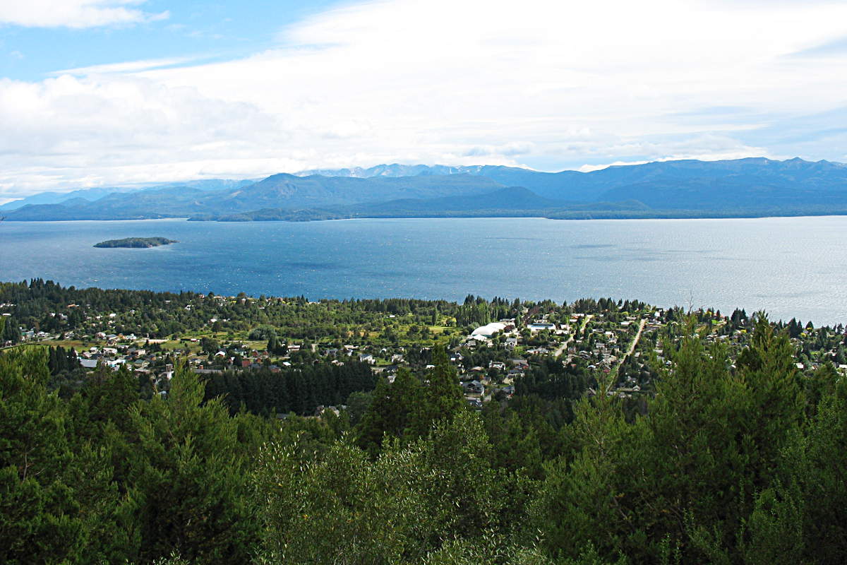 Blick auf San Carlos de Bariloche von oben