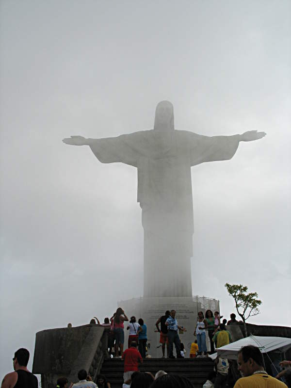 Die Christusstatue in Rio - nachmittags leider wolkenverhangen