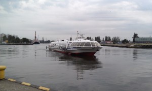 Das Tragflächenboot Bosman Express