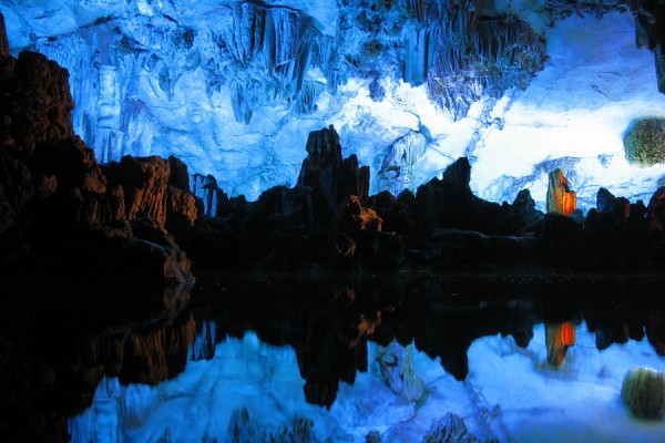 Blue - Reed Flute Cave in Guilin