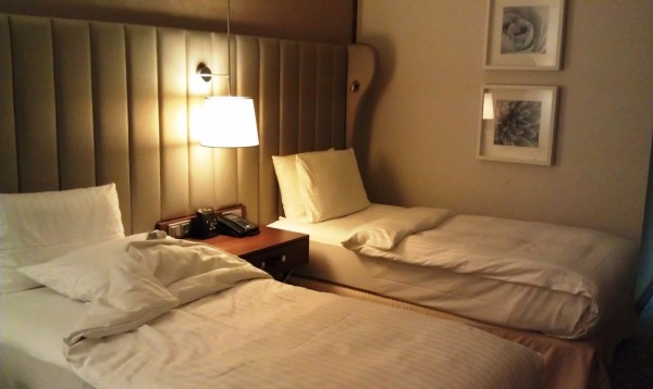 Ein Doppelzimmer im Hotel Hilton Bonn