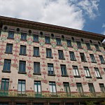 Jugendstil-Fassade an der Linken Wienzeile am Naschmarkt Wien