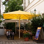 Der Gastgarten vom Nice Rice in Wien