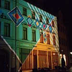 Projektion von Xenorama am Herderplatz während des Genius Loci Festivals in Weimar