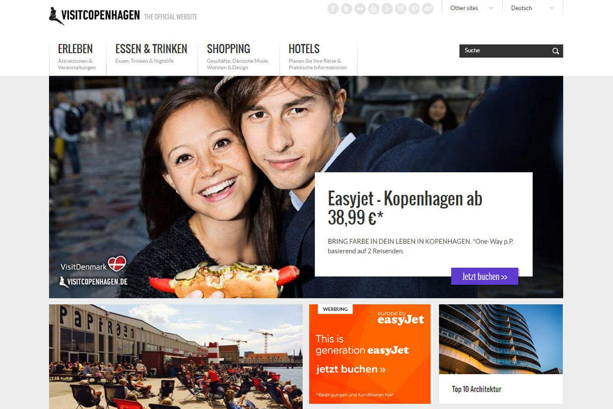 Screenshot Visit Copenhagen