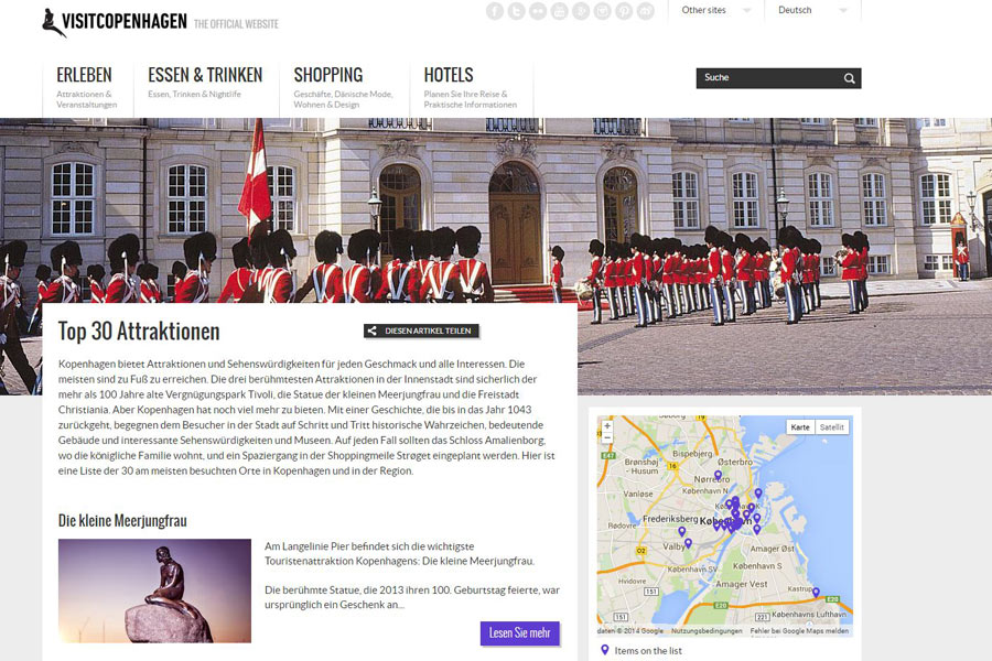 Screenshot der Seite http://www.visitcopenhagen.de/de/kopenhagen/sightseeing/top-30-attraktionen