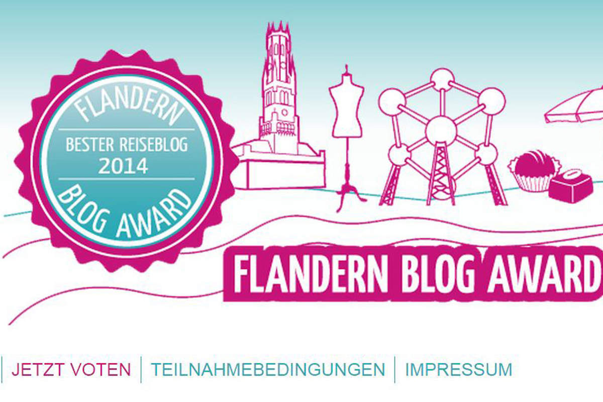 Screenshot von der Website zum Flandern Blogaward