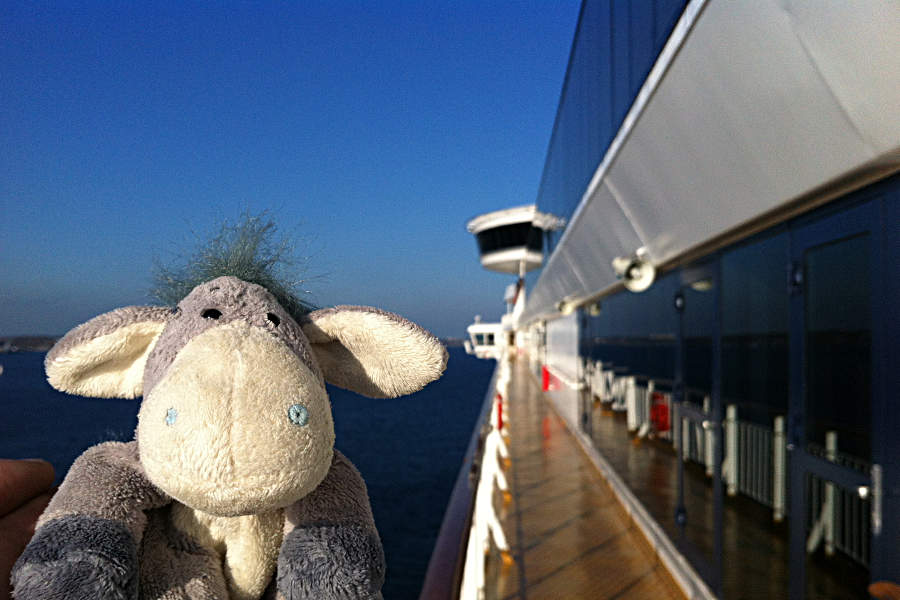 Strahlender Sonnenschein in Kiel - so kann eine Kreuzfahrt gern beginnen