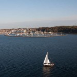 Kurz nach dem Ablegen in Kiel - schönster Sonnenschein auf der Kieler Förde