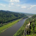 Blick auf die Elbe vom Elbsandsteingebirge